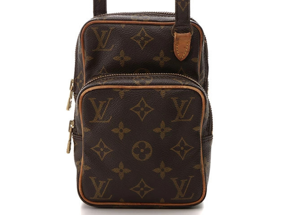 LOUIS VUITTON Amazon Crossbody Leather Bag Brown